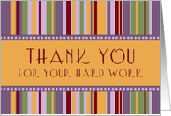 Thank You for Volunteering - Colorful Stripes card