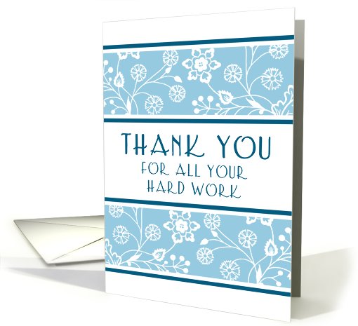 Happy Administrative Professionals Day - Blue & White Floral card
