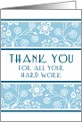 Happy Administrative Professionals Day - Blue & White Floral card
