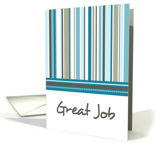 Employee of the Month Congratulations - Blue Stripes card (776300)