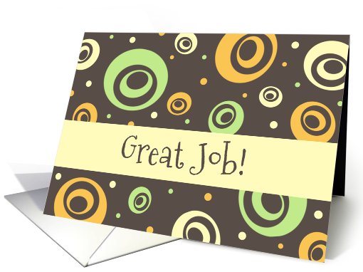 Employee of the Month Congratulations - Retro Circles card (776301)