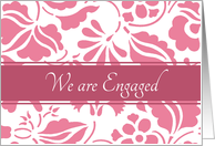 Engagement Announcement - Honeysuckle Pink Floral card