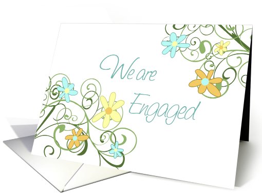 Engagement Announcement - Spring Flowers card (776349)