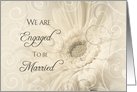 Engagement Announcement - Flowers & Swirls card