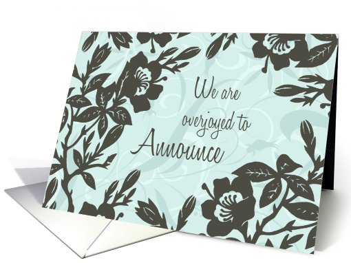 Daughter Engagement Announcement - Blue Floral card (777042)