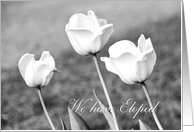Elopement Announcement - Black & White Tulips card