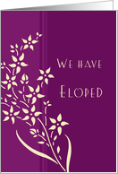 Elopement Announcement - Purple & Yellow Floral card