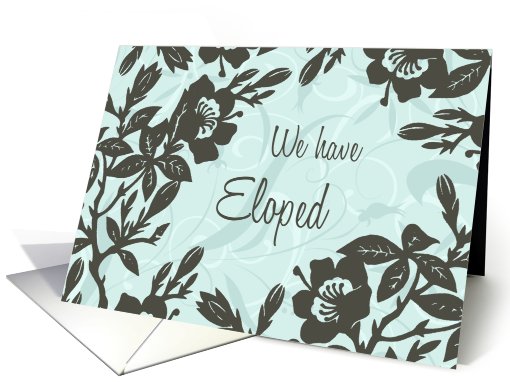 Elopement Announcement - Blue Floral card (778202)