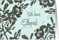 Elopement Announcement - Blue Floral card