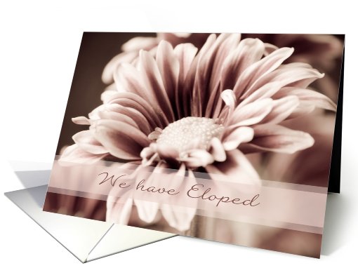 Elopement Party Invitation - Pink Flower card (778310)
