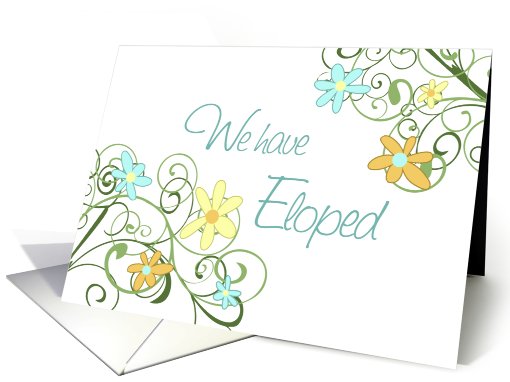 Elopement Party Invitation - Spring Flowers card (778317)