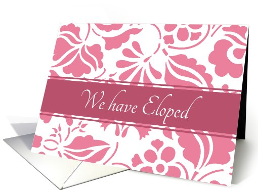 Elopement Party Invitation - Honeysuckle Pink Floral card (778321)