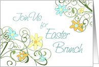 Easter Brunch Invitation - Spring Flowers card