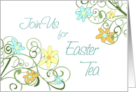 Easter Tea Invitation - Spring Flowers card