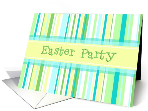 Easter Party Invitation - Spring Stripes card (779518)