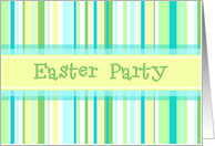Easter Party Invitation - Spring Stripes card