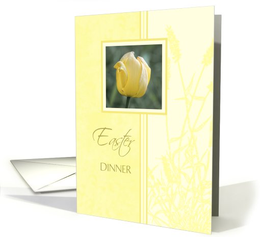 Easter Dinner Invitation - Yellow Tulip card (779523)