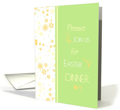 Easter Dinner Invitation - Colorful Flowers card (779530)