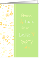 Easter Party Invitation - Colorful Flowers card