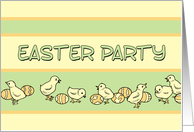 Easter Party Invitation - Yellow Easter Chickens card