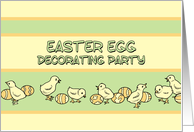 Easter Egg Decorating Party Invitation - Yellow Easter Chickens card