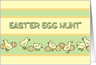 Easter Egg Hunt Party Invitation - Yellow Easter Chickens card