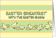Easter Breakfast with the Easter Bunny Invitation - Yellow Easter Chickens card