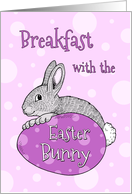 Breakfast with the Easter Bunny Invitation - Pink Easter Bunny card