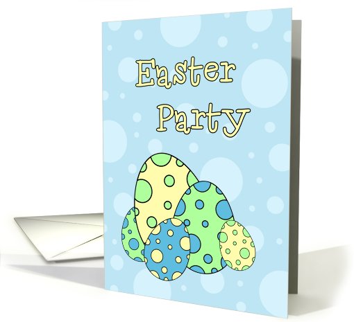 Easter Party Invitation - Blue Easter Eggs card (783278)