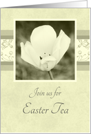 Easter Tea Invitation - White Flower card