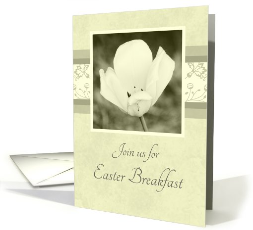 Easter Breakfast Invitation - White Flower card (783854)