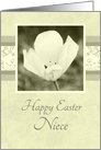 Happy Easter for Niece - White Flower card