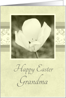 Happy Easter for Grandma - White Flower card