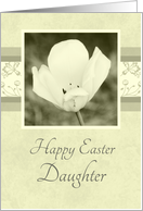 Happy Easter for Daughter - White Flower card