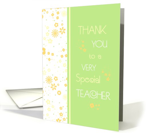 Teacher Thank You - Spring Flowers card (783890)