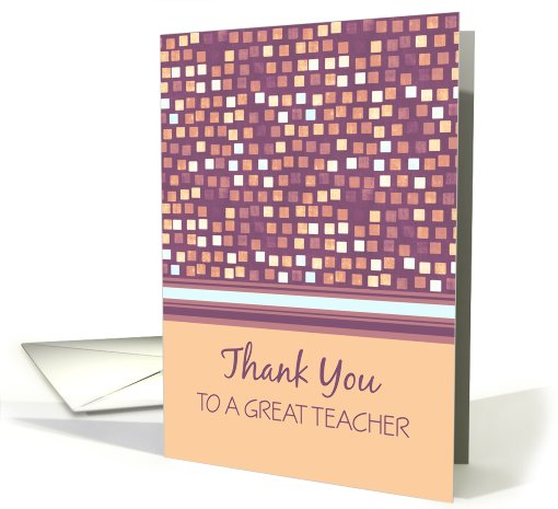 Teacher Appreciation Day - Retro Squares card (783899)