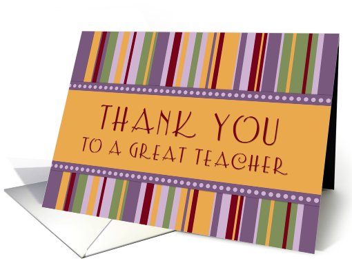 Teacher Appreciation Day - Colorful Stripes card (783925)