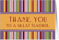 Teacher Appreciation Day - Colorful Stripes card