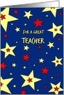 Teacher Appreciation Day - Colorful Stars card