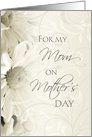 Happy Mother’s Day for Mom from Daughter - White Floral card