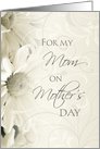 Happy Mother’s Day for Mom from Son - White Floral card