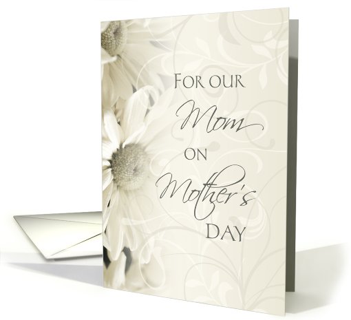Happy Mother's Day for our Mom - White Floral card (805177)