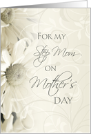 Happy Mother’s Day for Step Mom - White Floral card