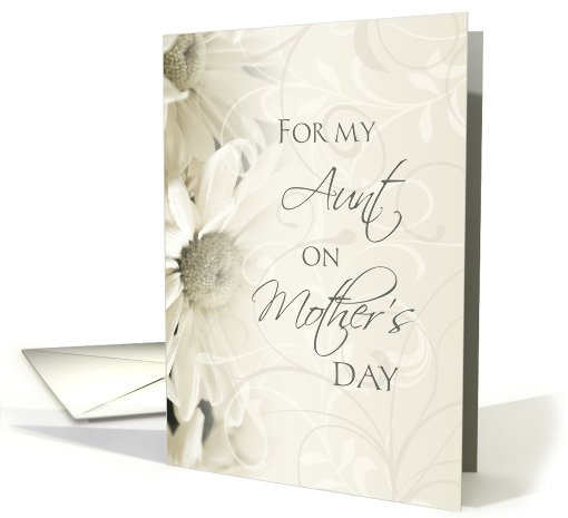 Happy Mother's Day for Aunt - White Floral card (805189)
