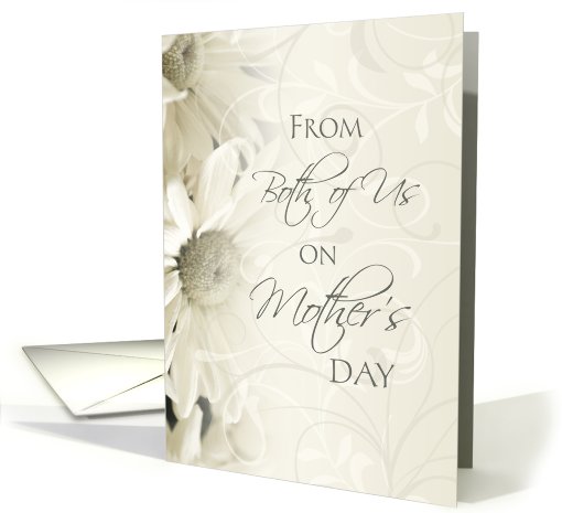 Happy Mother's Day from Both of Us - White Floral card (805199)