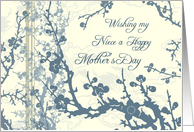 Happy Mother’s Day for Niece - Blue Floral card