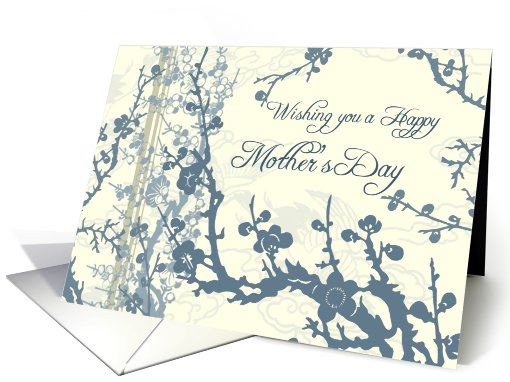 Happy Mother's Day from Daughter and Son in Law- Blue Floral card