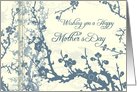 Happy Mother’s Day from Son and Daughter in Law- Blue Floral card