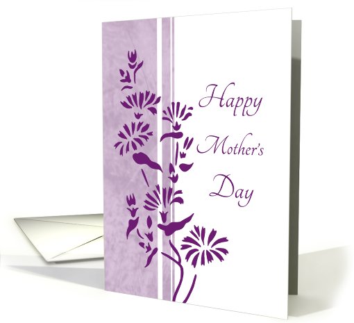 Happy Mother's Day from Son and Daughter in Law- Purple Floral card