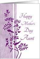 Happy Mother’s Day for Aunt - Purple Floral card
